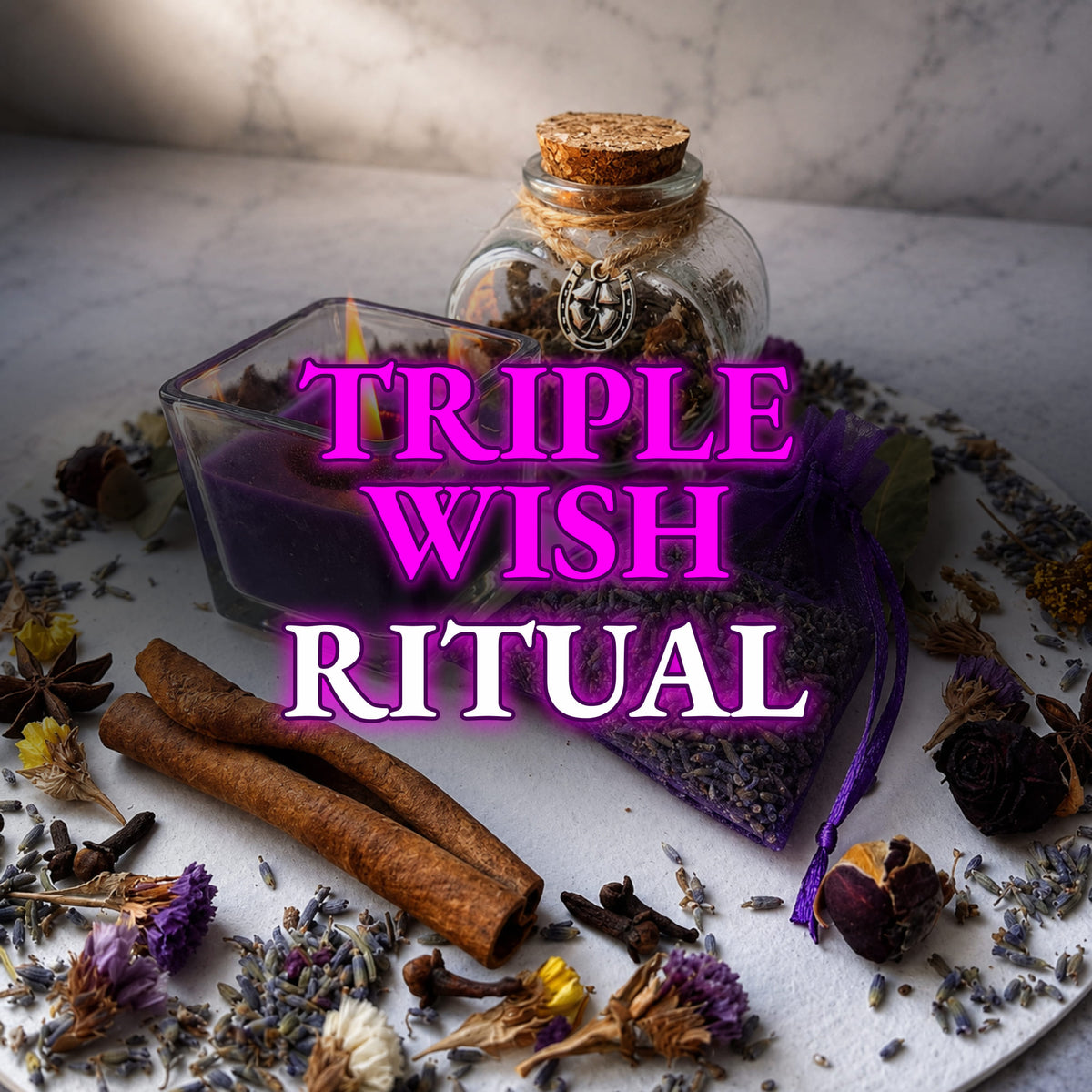TRIPLE WISH SPELL – Manifest Three Powerful Wishes for Love, Money or Success
